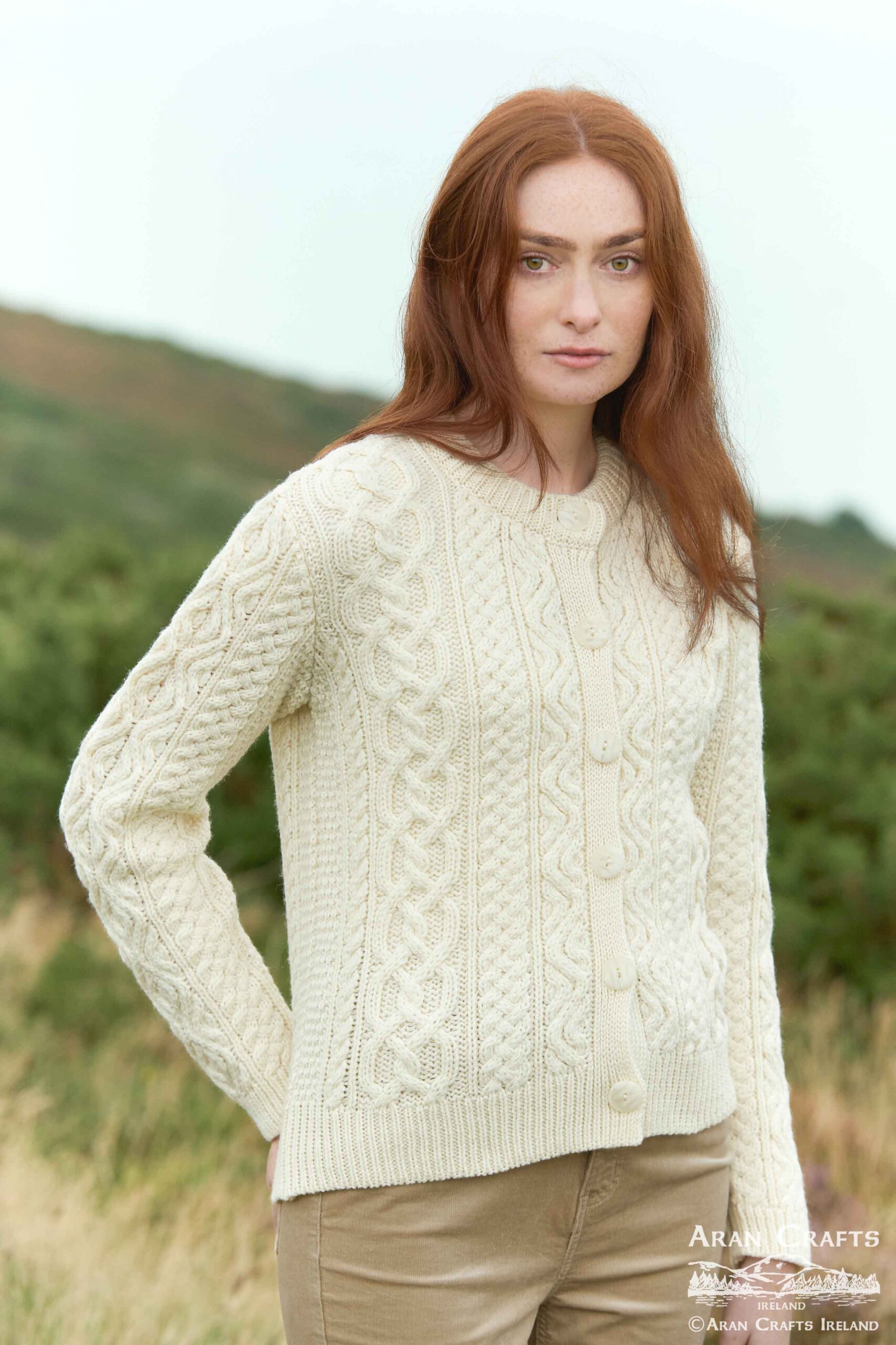 Irish cardigan sweater - Ladies cardigans, Aram Crafts