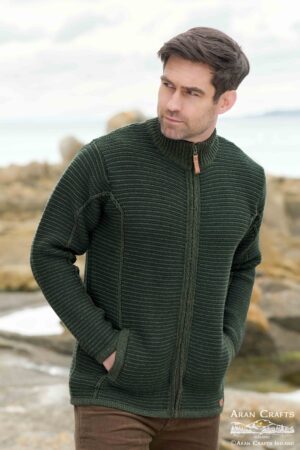 MEN'S KNITTED STRIPE CARDIGAN X5582